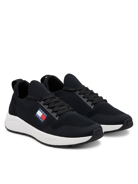 Tommy Jeans Сникърси Tommy Jeans Runner Kntitted EM0EM01555 Черен