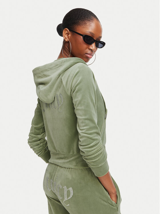 Juicy Couture Juicy Couture Παντελόνι φόρμας Tina JCAPW045 Σκούρο πράσινο Regular Fit