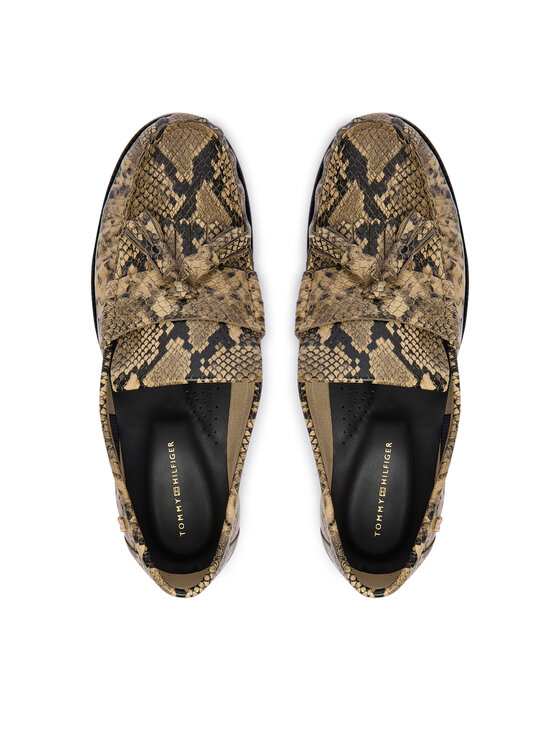 Tommy Hilfiger Loafers Tommy Hilfiger Th Loafer Tassel Snake FW0FW09500 Μπεζ