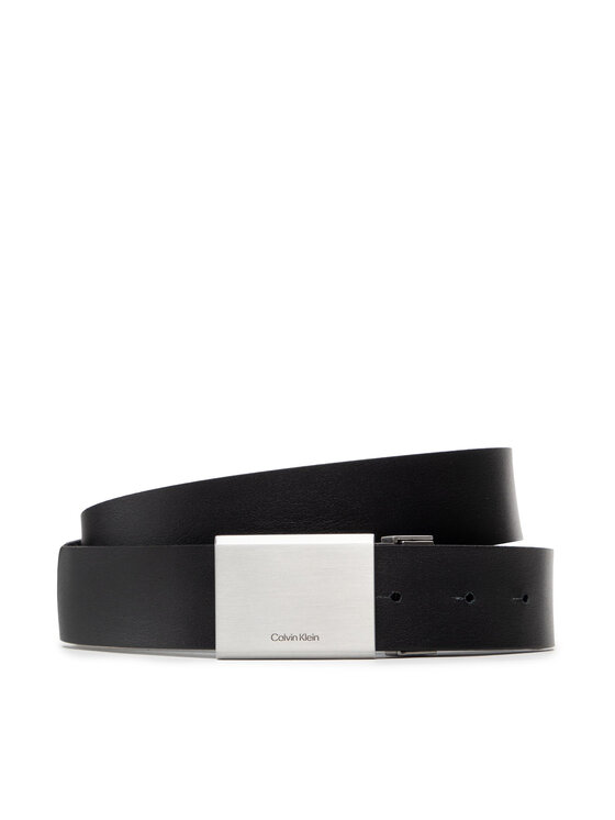 Calvin Klein Vīriešu josta Calvin Klein Ck Clean Plaque Belt Gs 2 Straps K50K507937 Melns
