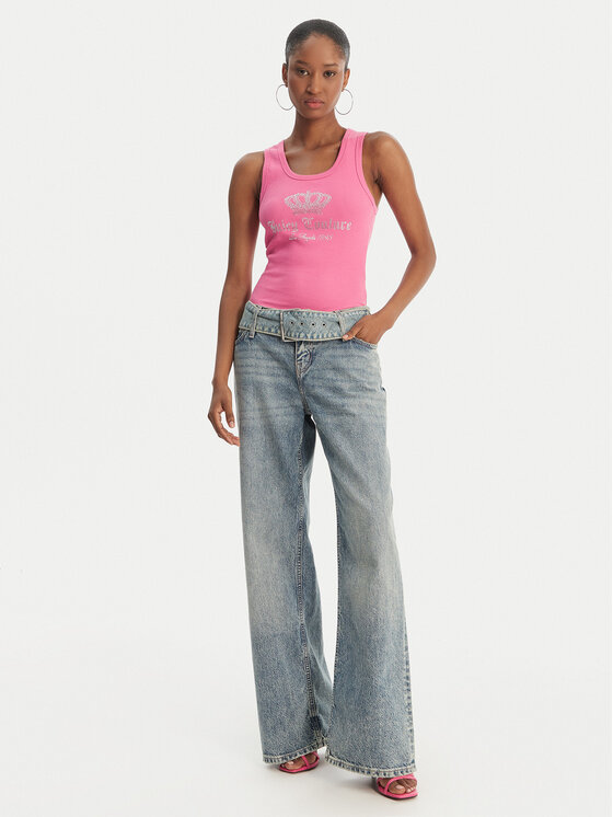 Juicy Couture Juicy Couture Top Gothic Crown JCBLV126807 Rosa Slim Fit
