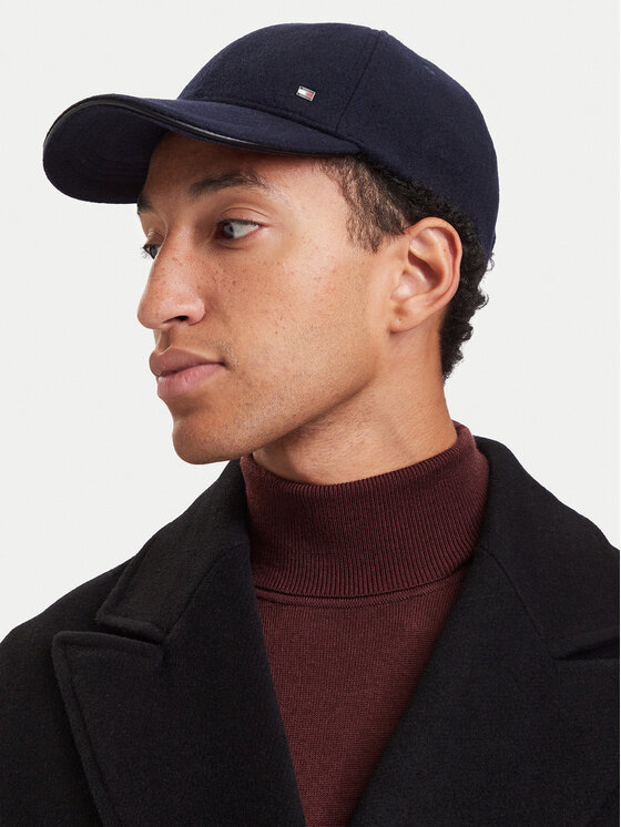 Tommy Hilfiger Kapa s šiltom Tommy Hilfiger Dc Wool 6 Panel AM0AM14851 Mornarsko modra