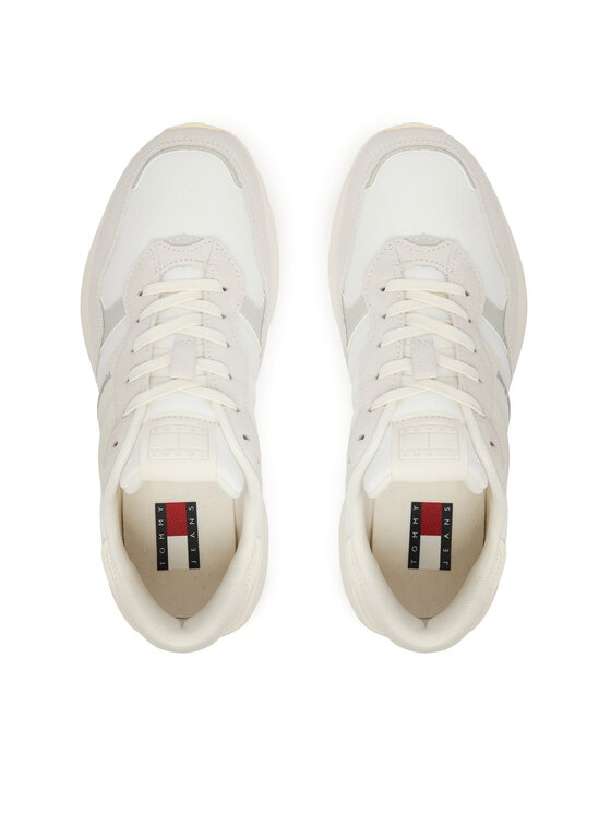 Tommy Jeans Zapatillas Tommy Jeans Tjw Cleated Runner Suede Mix EN0EN02921 Écru