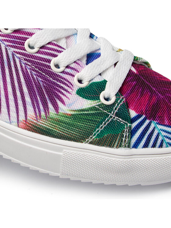Desigual Tenisky Desigual Canvas Vulcanized Sneker Bio 19SUKW08 Bílá