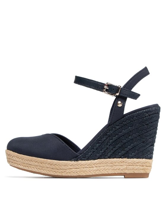 Tommy Hilfiger Espadrilės Tommy Hilfiger Basic Closed Toe High Wedge FW0FW04786 Tamsiai mėlyna