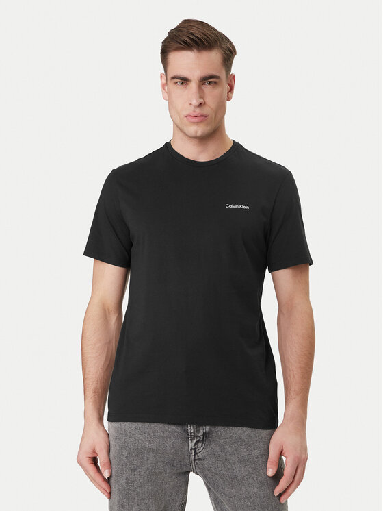 Calvin Klein Calvin Klein Camiseta Micro Logo LV04LC255G Negro Regular Fit