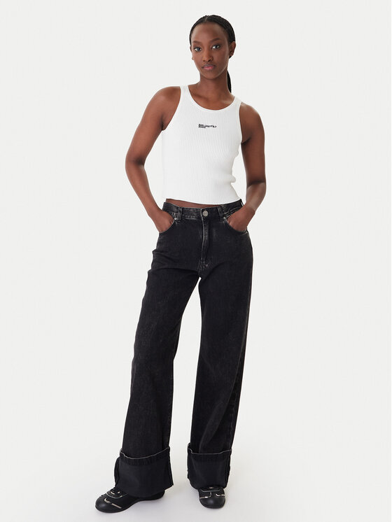 Karl Lagerfeld Jeans Karl Lagerfeld Jeans Τοπ B1W18024 Κρεμ Slim Fit