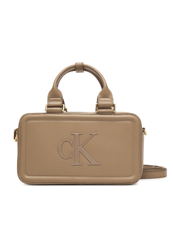Calvin Klein Torebka Calvin Klein Bold Ck Elongated Mini Tote LV04F3411G Beżowy