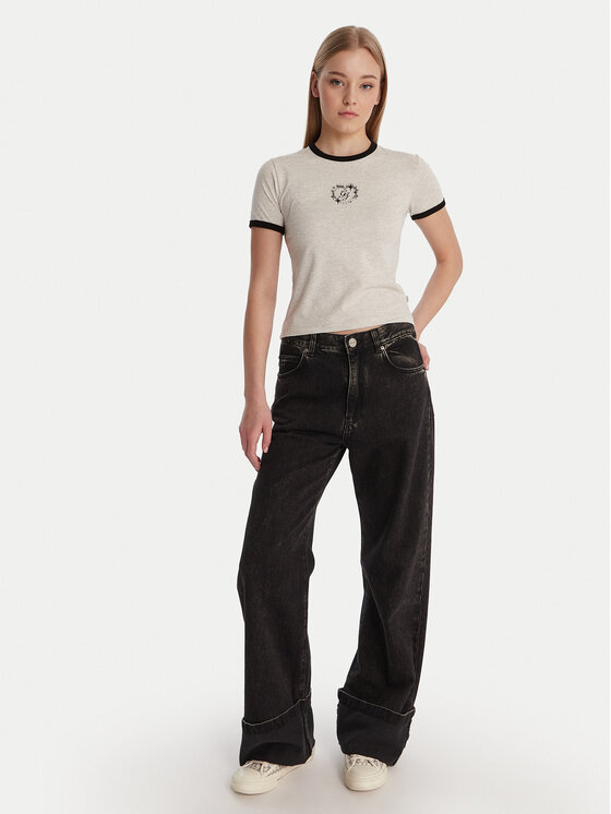 Guess Jeans Guess Jeans Marškinėliai W6RI16 J1314 Pilka Classic Fit