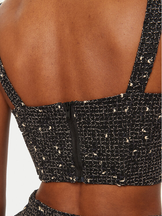Bardot Bardot Top Corset 56865TB3 Nero Slim Fit