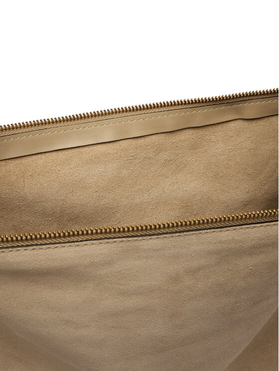 Tommy Hilfiger Torebka Tommy Hilfiger Th Statement Leather Bag Suede AW0AW18402 Beżowy