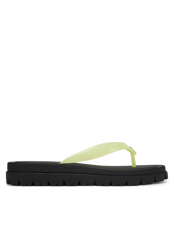 Tommy Jeans Japonki Tommy Jeans Tjw Cleated Jelly Summer Sandal EN0EN02954 Zielony
