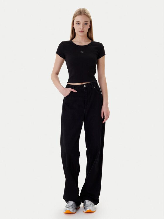 Calvin Klein Jeans Calvin Klein Jeans Marškinėliai LV047C200G Juoda Slim Fit