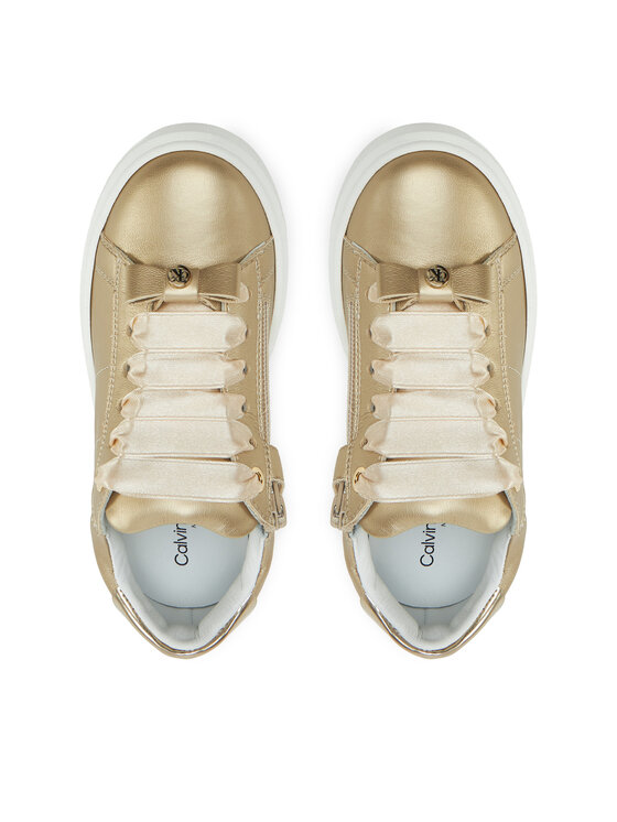 Calvin Klein Jeans Сникърси Calvin Klein Jeans Low Cut Lace-Up Sneaker V4A9-83046-1322 M Златист