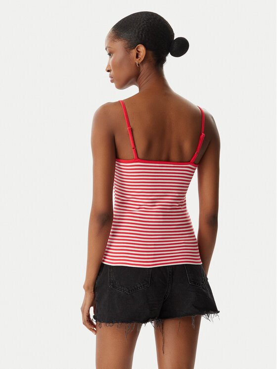 Tommy Jeans Tommy Jeans Top Essential DW0DW20675 Rojo claro Slim Fit
