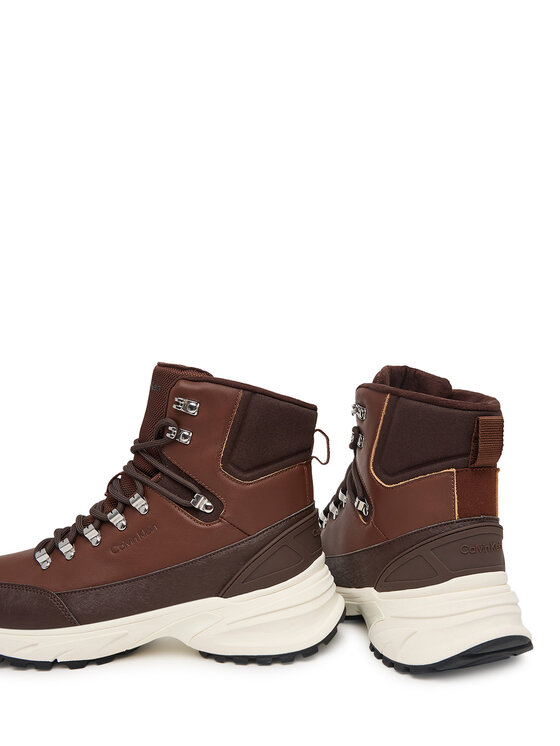 Calvin Klein Bakancs Calvin Klein Hike Runner Mid Laceup Lth HM0HM02323 Barna