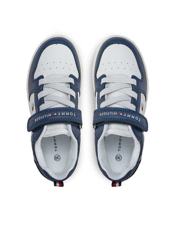 Tommy Hilfiger Tenisice Tommy Hilfiger Low Cut Lace Up/Velcro Sneaker T1X9-33340-1355 Bijela