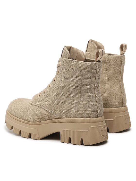Calvin Klein Jeans Botas Calvin Klein Jeans Chunky Combat Laceup Boot Co YW0YW01239 Beis