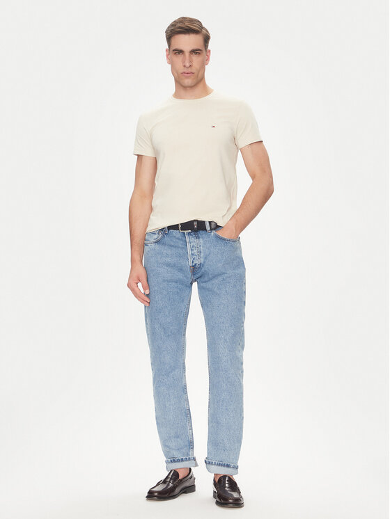 Tommy Hilfiger Tommy Hilfiger Póló MW0MW10800 Bézs Slim Fit