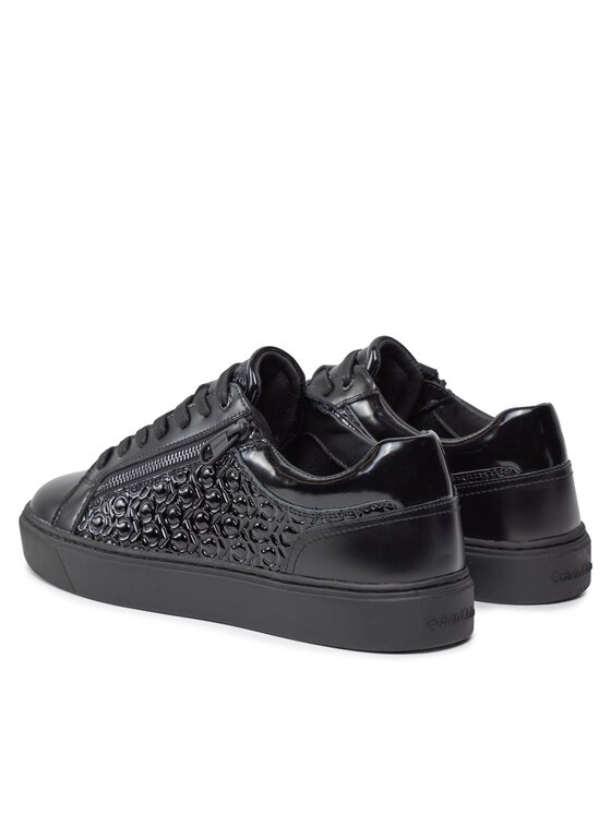 Calvin Klein Laisvalaikio batai Calvin Klein Low Top Lace Up W/Zip Mono HM0HM01277 Juoda