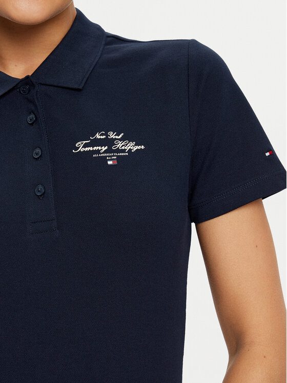 Tommy Hilfiger Tommy Hilfiger Pólóing WW0WW43930 Sötétkék Slim Fit