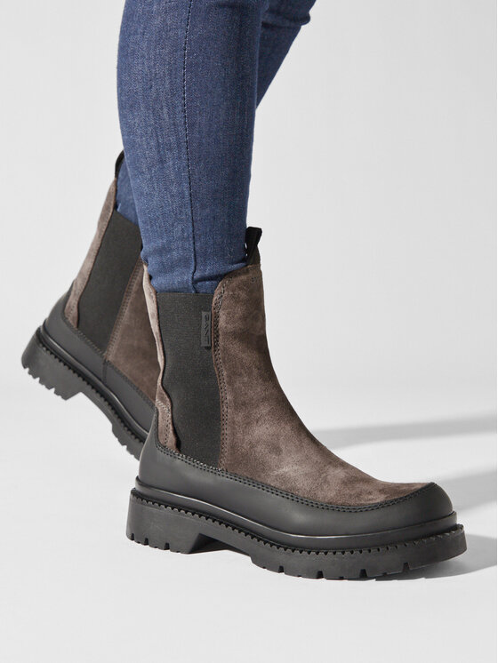 Gant Kotníková obuv s elastickým prvkem Gant Prepnovo Chelsea Boot 27553364 Šedá