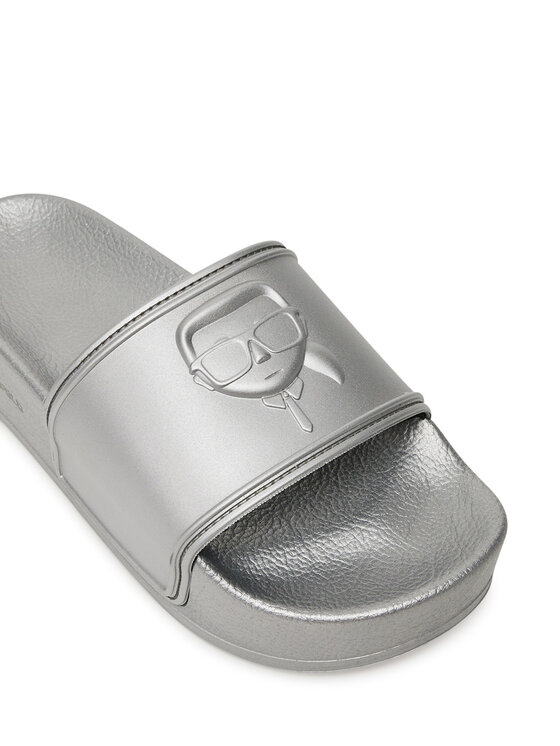 KARL LAGERFELD Шльопанці KARL LAGERFELD Kondo Maxi KL80819M Срібний