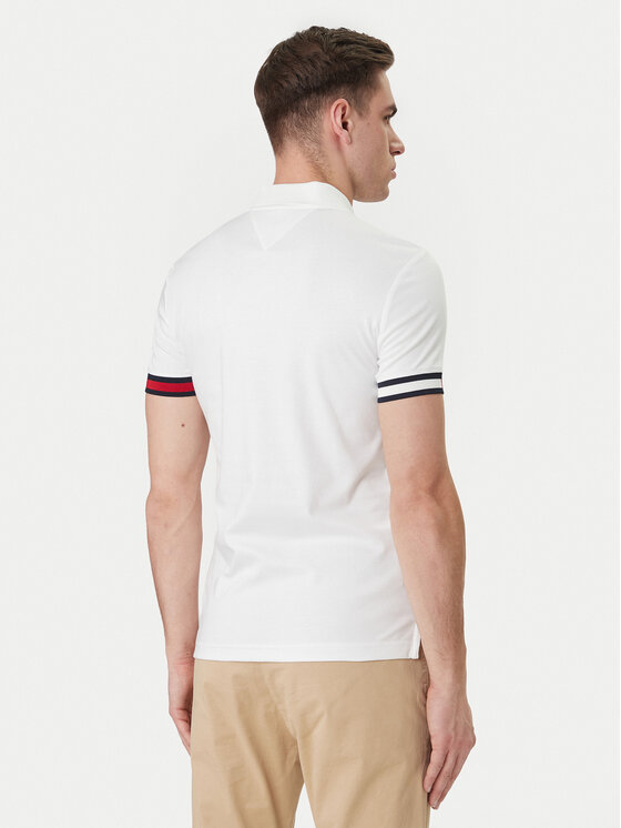 Tommy Hilfiger Tommy Hilfiger Polo MW0MW42743 Blanco Slim Fit