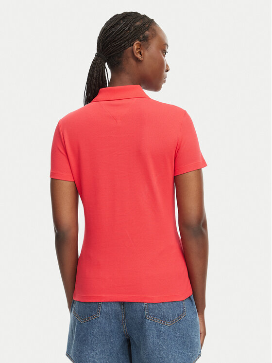 Tommy Jeans Tommy Jeans Polo Essential DW0DW20160 Rojo Slim Fit