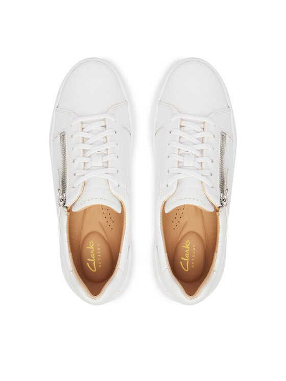 Clarks Снікерcи Clarks Hollyrose Zip 26185917 Білий
