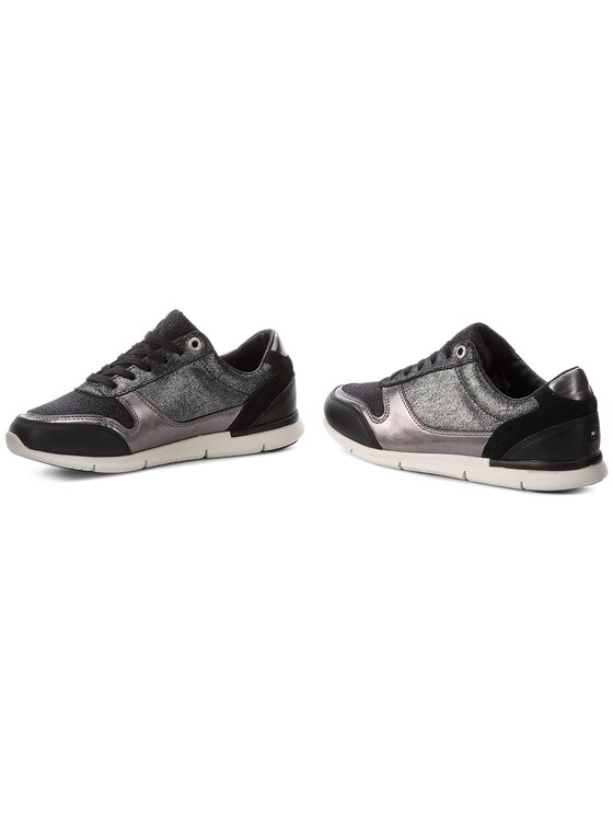 Tommy Hilfiger Laisvalaikio batai Tommy Hilfiger Sparkle Light Sneaker FW0FW03276 Juoda