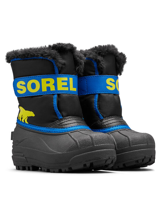 Sorel Sniega zābaki Sorel Childrens Snow Commander™ BootNC5190-001 Melns