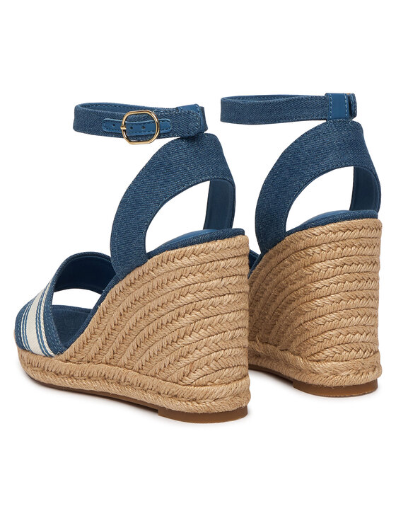 Tommy Hilfiger Espadrile Tommy Hilfiger High Wedge Espad Webbing FW0FW09342 Modra
