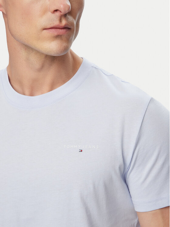 Tommy Jeans Tommy Jeans Camiseta Linear Chest DM0DM21780 Azul claro Slim Fit