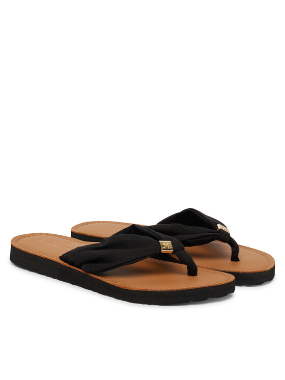 Tommy Hilfiger Žabky Tommy Hilfiger Th Ltr Footbed Summer Sandal FW0FW09194 Čierna