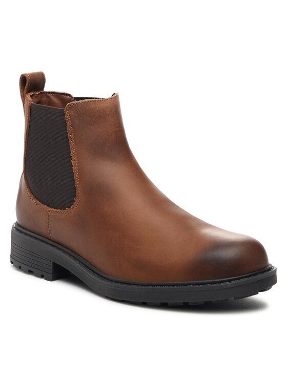 Clarks Kotníková obuv s elastickým prvkem Clarks Orinoco2 Lane 261747824 Hnědá