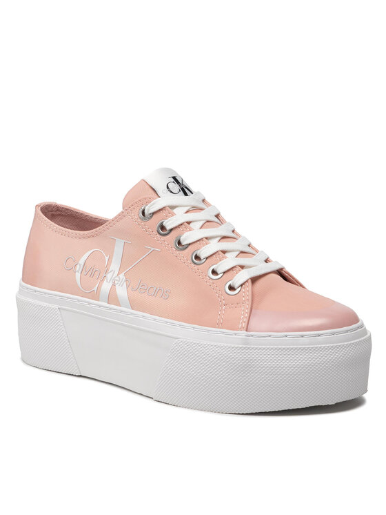 Calvin Klein Jeans Tenisice Calvin Klein Jeans Flatform Vulcanized Extra 1 YW0YW00493 Ružičasta
