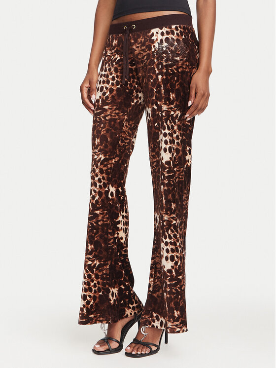 Juicy Couture Juicy Couture Pantalones de chándal Caisa JCWBJ226339 Marrón Flare Fit