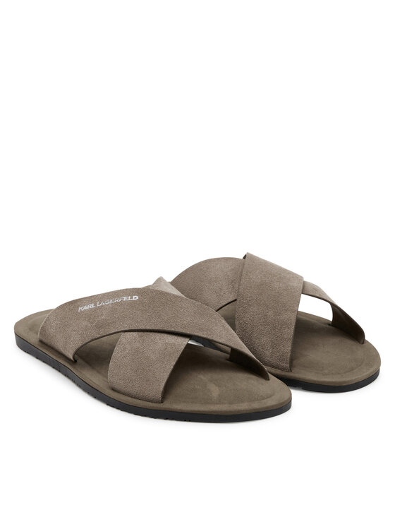 KARL LAGERFELD Klapki KARL LAGERFELD Kastor III KL70214 Szary