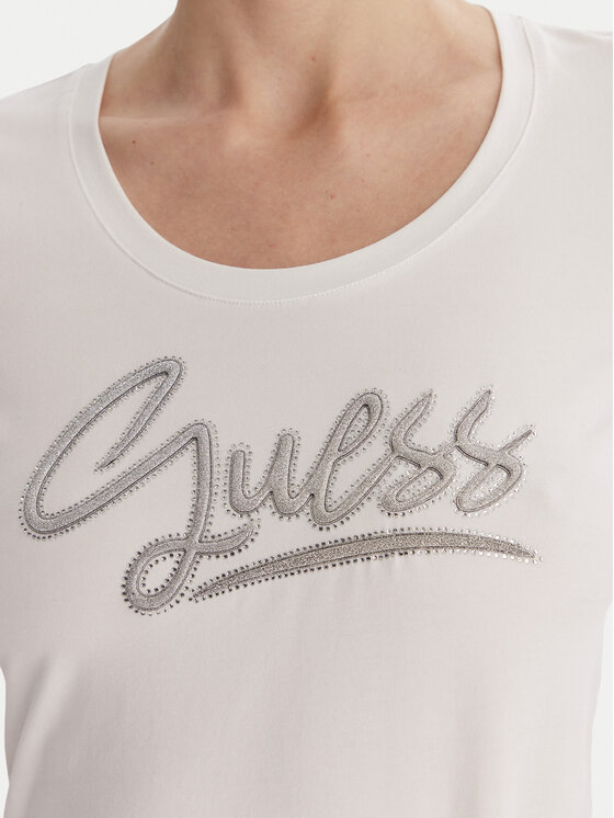 Guess Guess Футболка W6RI24 J1314 Білий Regular Fit