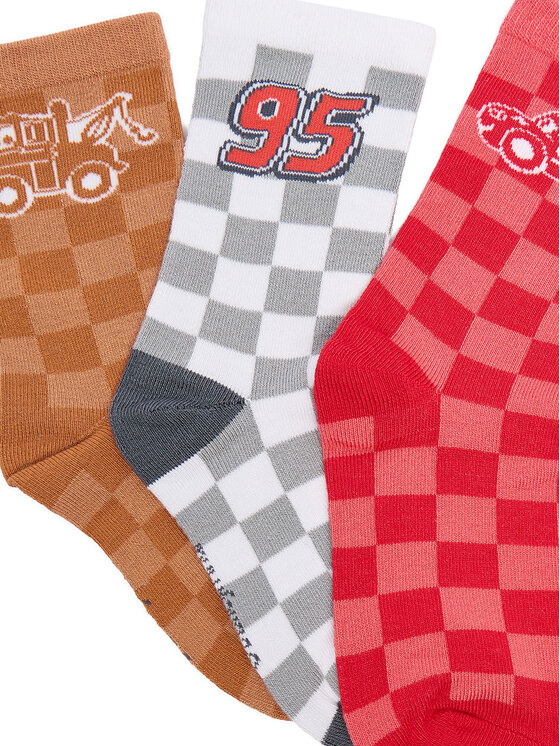 Cars Dlhé ponožky Cars CEO-ACCCS-AW25-300DPC(3-PACK) Červená