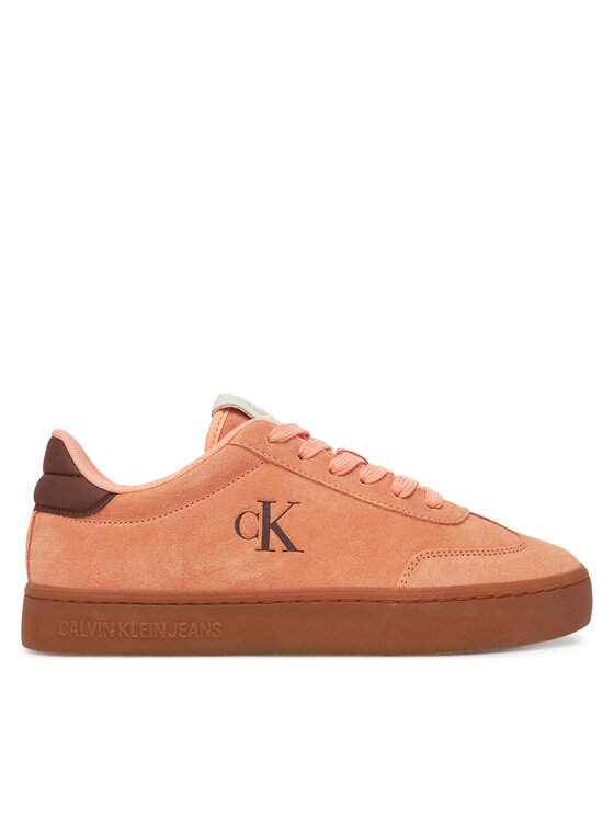 Calvin Klein Jeans Sneakersy Calvin Klein Jeans Classic Cupsole Mix In YW0YW01767 Pomarańczowy