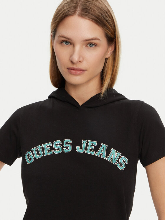 Guess Guess Футболка W5GP28 J1314 Чорний Regular Fit