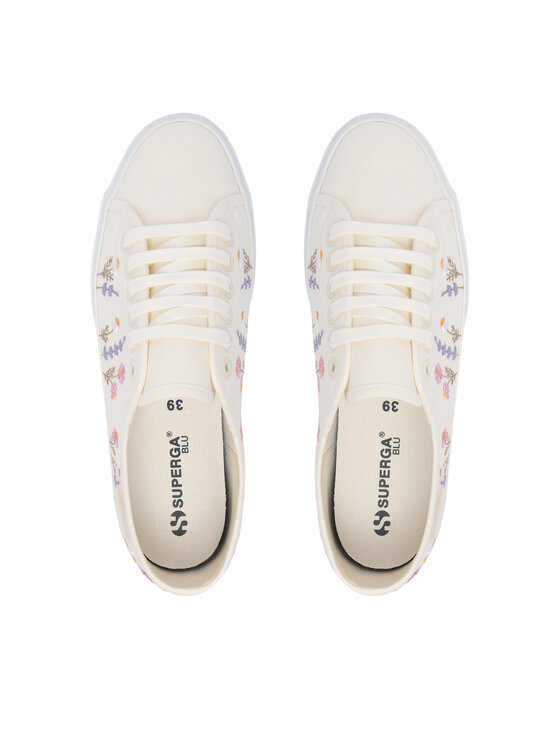 Superga Scarpe sportive Superga 3750 Flower Embroidery Leggera S8161ZW Bianco