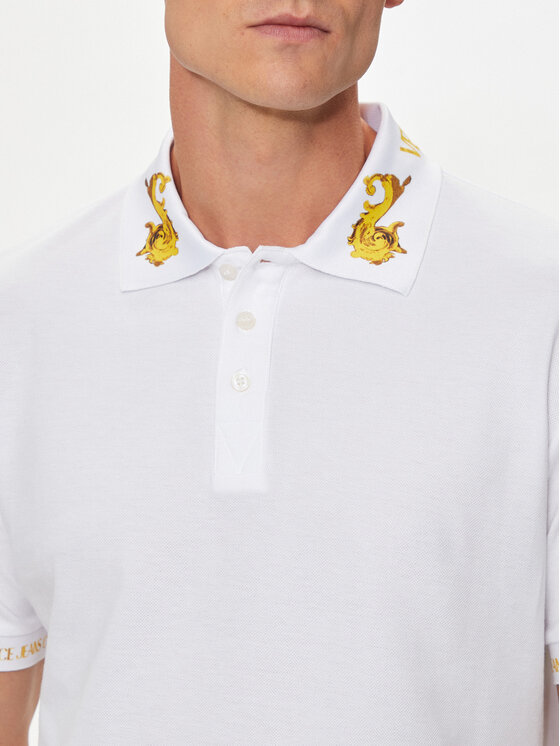 Versace Jeans Couture Versace Jeans Couture Поло 76GAGT00 Білий Regular Fit