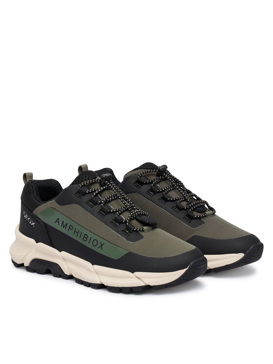 Geox Snīkeri Geox J Flexyper Plus Boy B Abx J46LCC 0FU50 C0498 S Tumši zaļa
