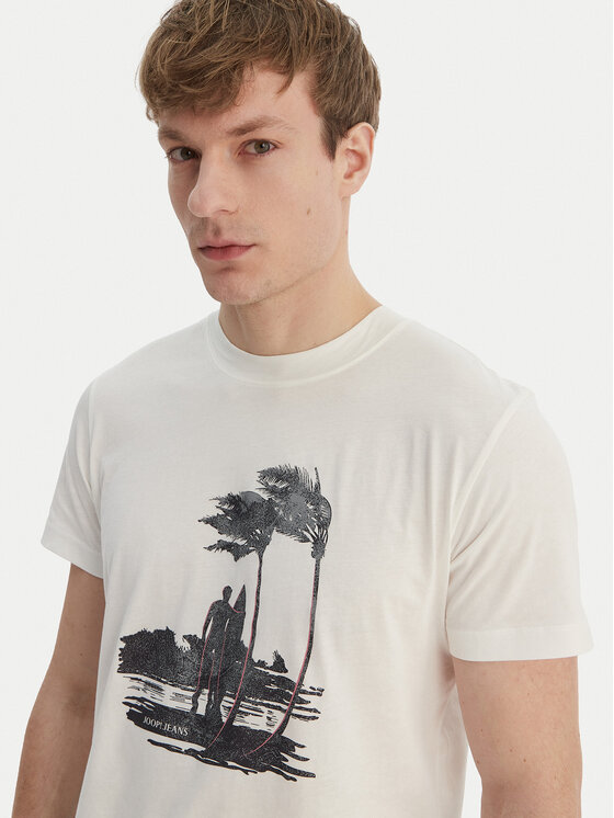 JOOP! Jeans JOOP! Jeans Camiseta JJJ-Lanakila 30101983 Écru Regular Fit