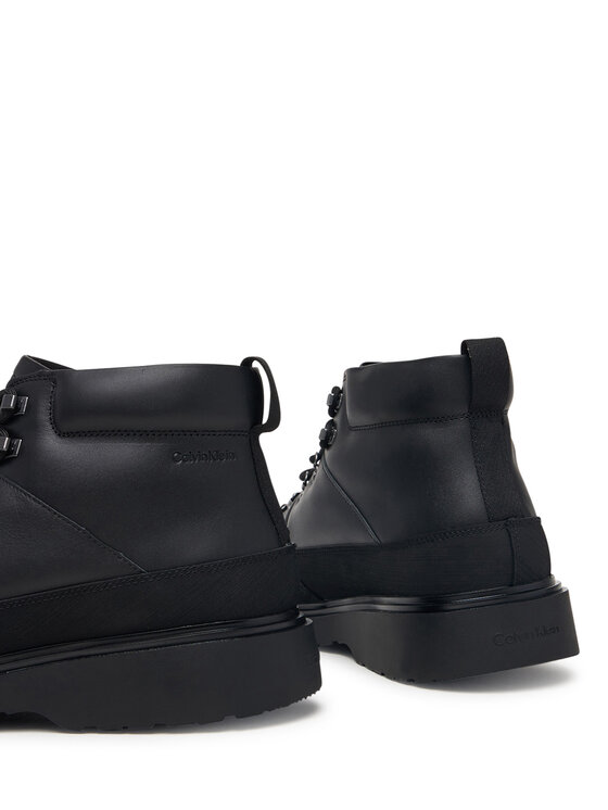 Calvin Klein Зимни обувки Calvin Klein Combat Mid Hiking Boot Lth Wl HM0HM02357 Черен