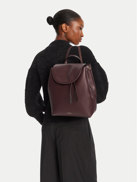 Calvin Klein Mugursoma Calvin Klein Foil Logo Flap Backpack LV04F3297G Bordo