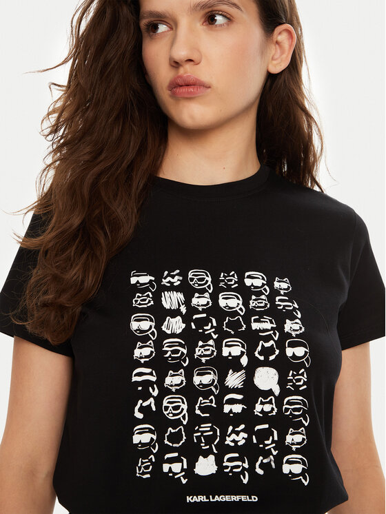 KARL LAGERFELD KARL LAGERFELD T-shirt A1W17124 Nero Regular Fit